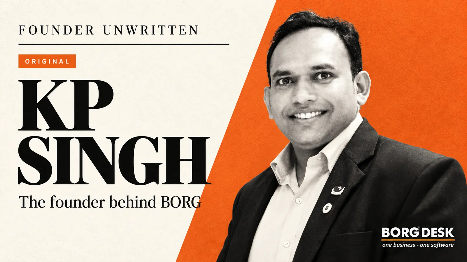 K P Singh, founder and CEO of BORG Desk, photographed for Founders Unwritten.